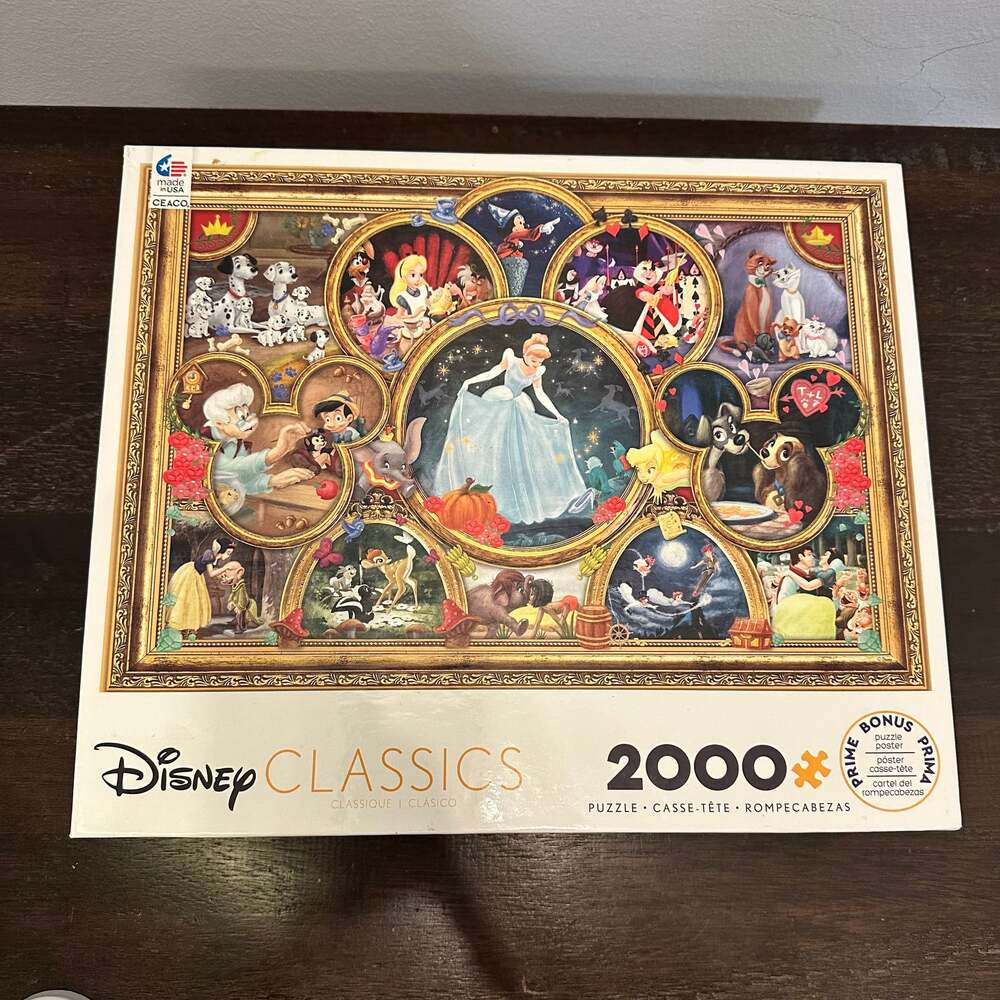 Disney Classics Movie Scenes 2000 Piece Jigsaw Puzzle by Ceaco